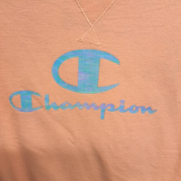 Champion Spellout Peachy Pink‎ Medium Sweatshirt - Picture 2 of 8